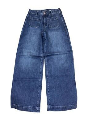 Old Navy Extra High Rise Wide Leg Jeans Size 6 Dark Wash
